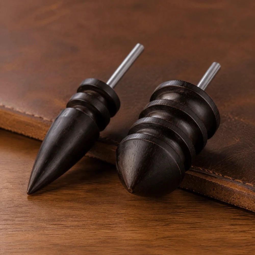 Sandalwood Leather Edge Burnisher Set – 2 Style Bits