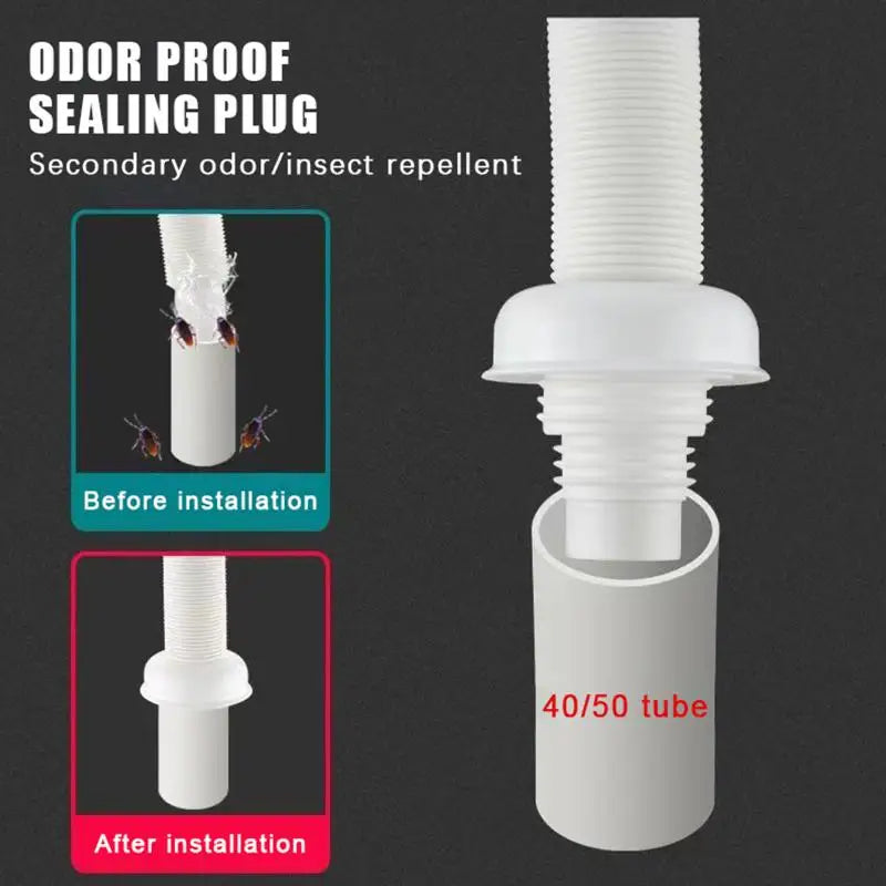 Flexible ABS Siphon Drain Hose G1-1/2 Extendable 28–88cm Siphon Drain Hose Nixie
