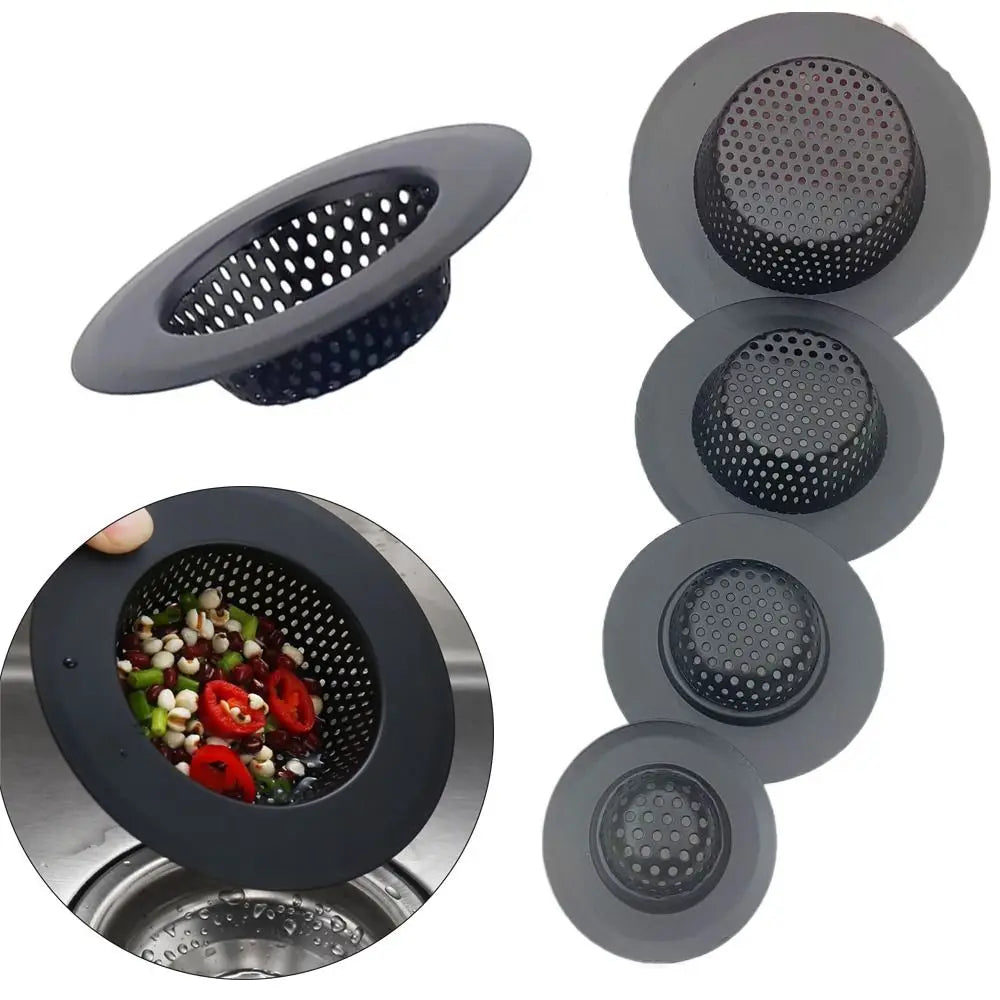 Stainless Steel Sink Strainer Black Drain Filter – Anti-Clog Mesh Sink Drain Strainer Nixie