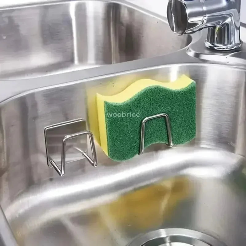 Stainless Steel Adhesive Sponge Holder Kitchen Sink Organizer Sink Sponge Holder Nixie