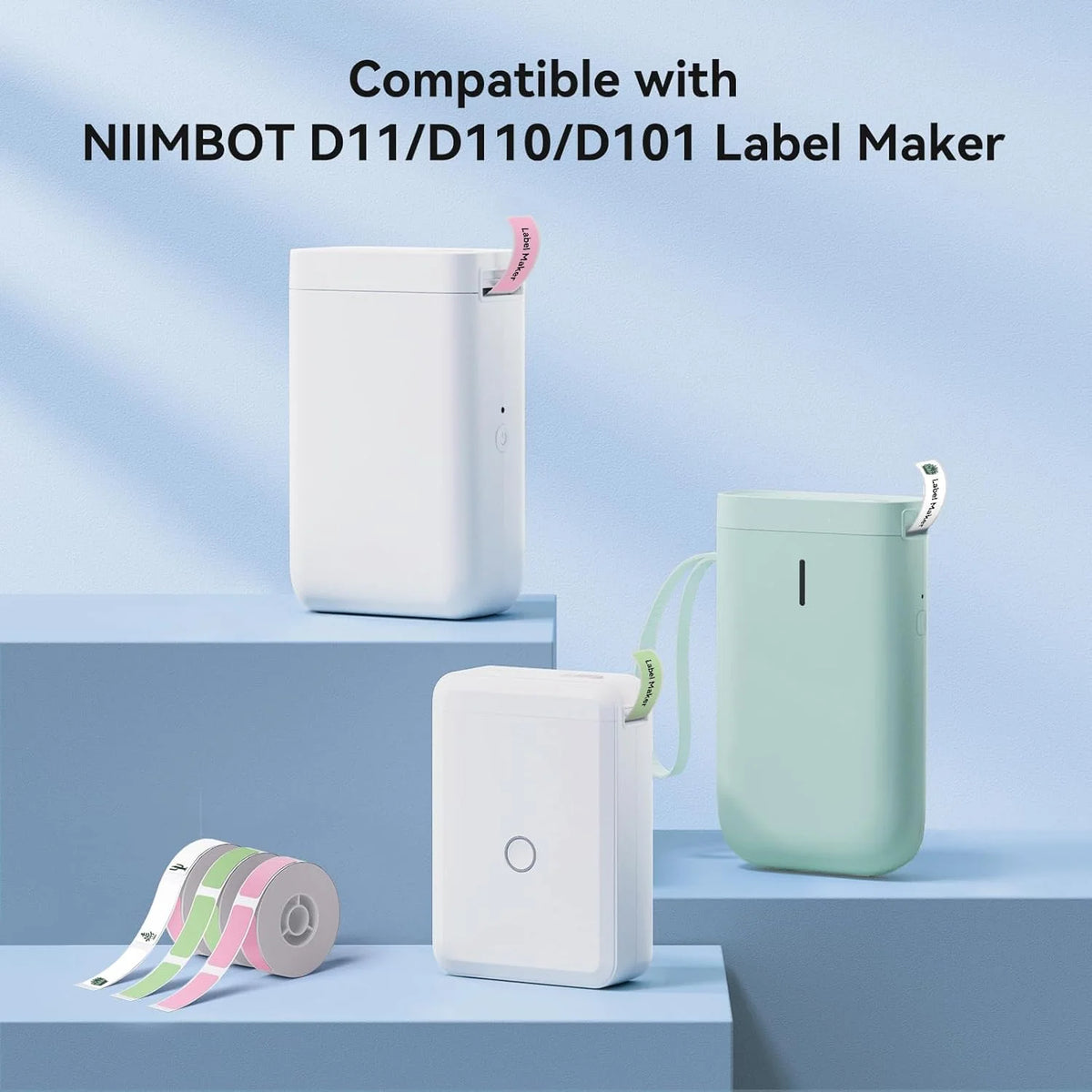Niimbot D11 D110 D101 Thermal Label Paper Rolls – 2 Pack Thermal Label Rolls Nixie