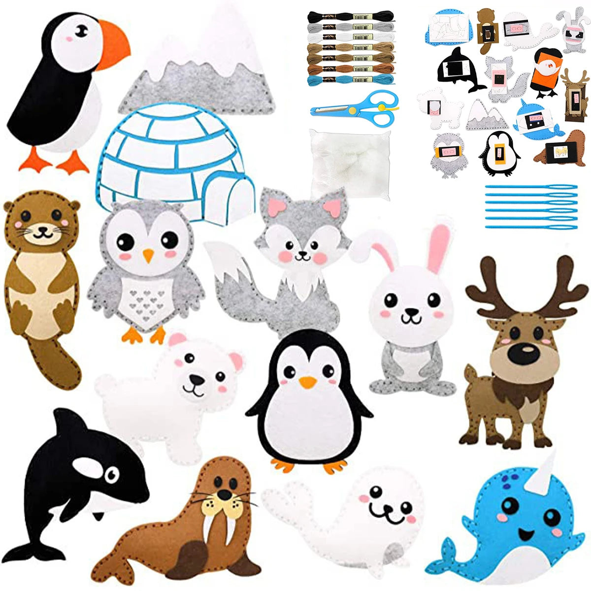 DIY Felt Animal Sewing Kit for Kids – Beginner Craft Set Kids Sewing Craft Kit Nixie