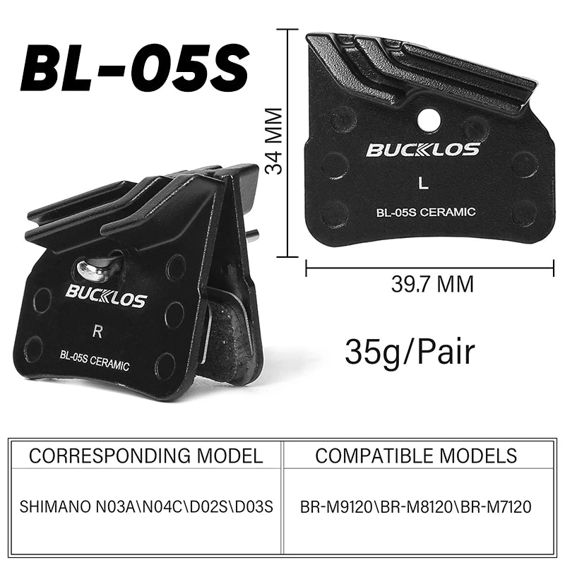 BUCKLOS Ceramic MTB & Road Bike Disc Brake Pads – Shimano Fit Disc Brake Pads Nixie