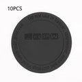 10 Pcs Round Rubber Coaster Pads – Non-Slip Self-Adhesive Rubber Coaster Pads Nixie Black