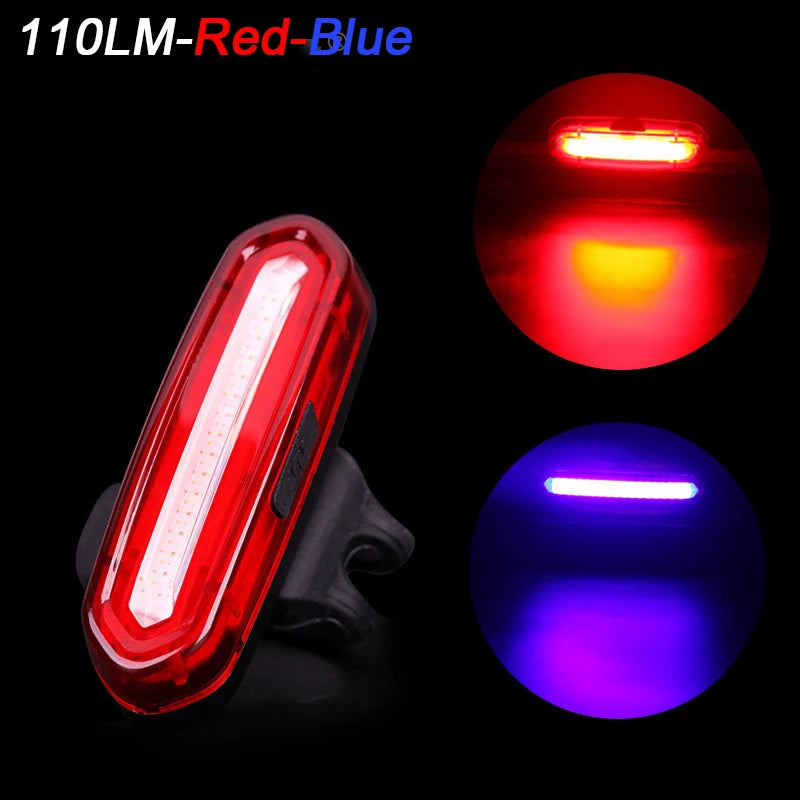BUCKLOS LED Bike Tail Light – Rechargeable, IPX6 Waterproof Bike Rear Light Nixie Red-Blue