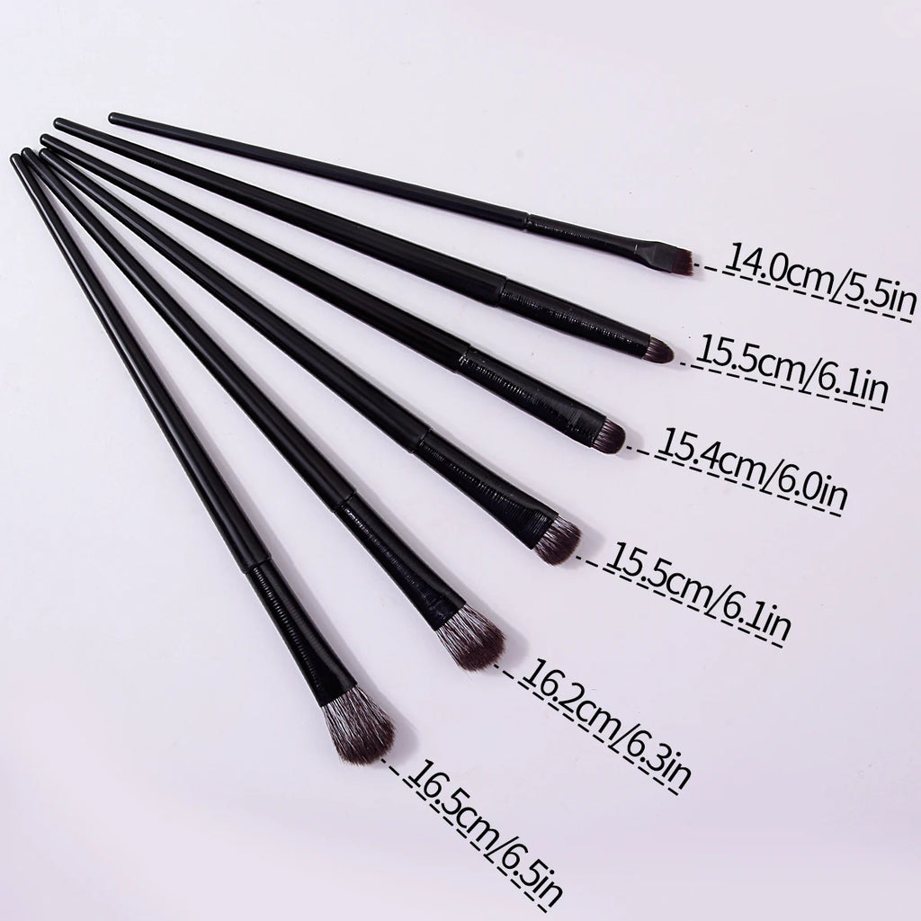 6-Piece Eye Makeup Brush Set – Eyeshadow, Liner & Brow Eye Makeup Brushes Nixie