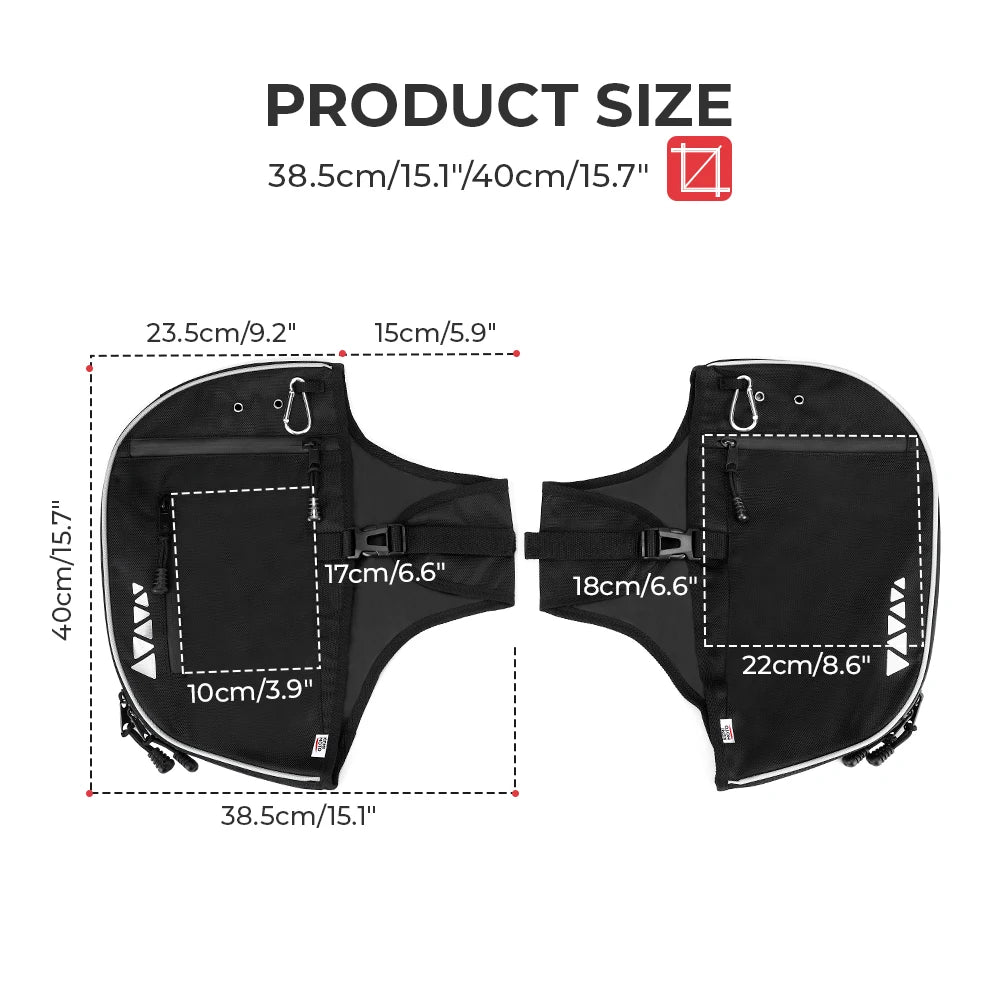 Motorcycle Soft Lower Chaps Leg Bag Touring Road King Glide 1980-2025 Motorcycle Soft Lowers Nixie
