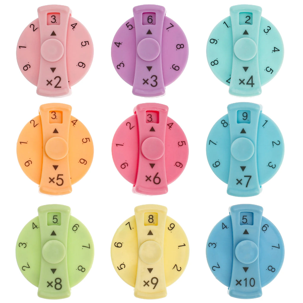 9-Pack Math Fact Spinners – Add, Subtract, Multiply & Divide Math Learning Spinner Nixie B