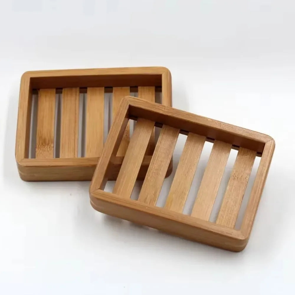 Natural Bamboo Soap Dish Tray Holder | Bathroom Organizer Bamboo Soap Dish Nixie