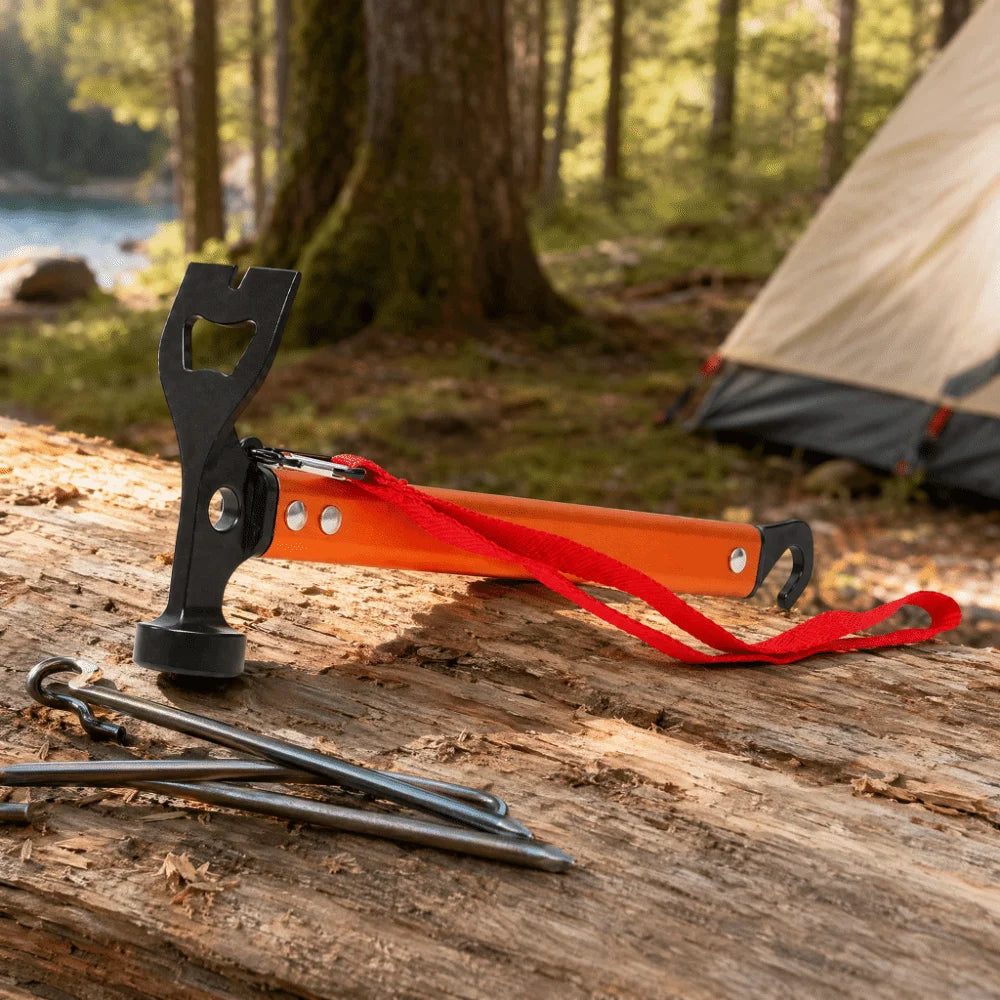 3-in-1 Camping Hammer – Aluminum Tent Stake Mallet Camping Hammer Nixie