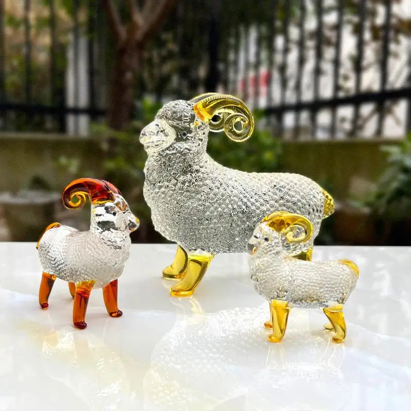 Crystal Sheep Figurine 2027 Zodiac Statue Home Décor Ornament Zodiac Figurine Nixie