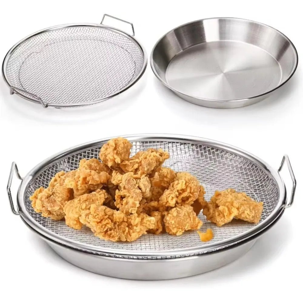 Nixie Stainless Steel Frying Rack with Tray – Foldable Frying Rack & Tray Nixie