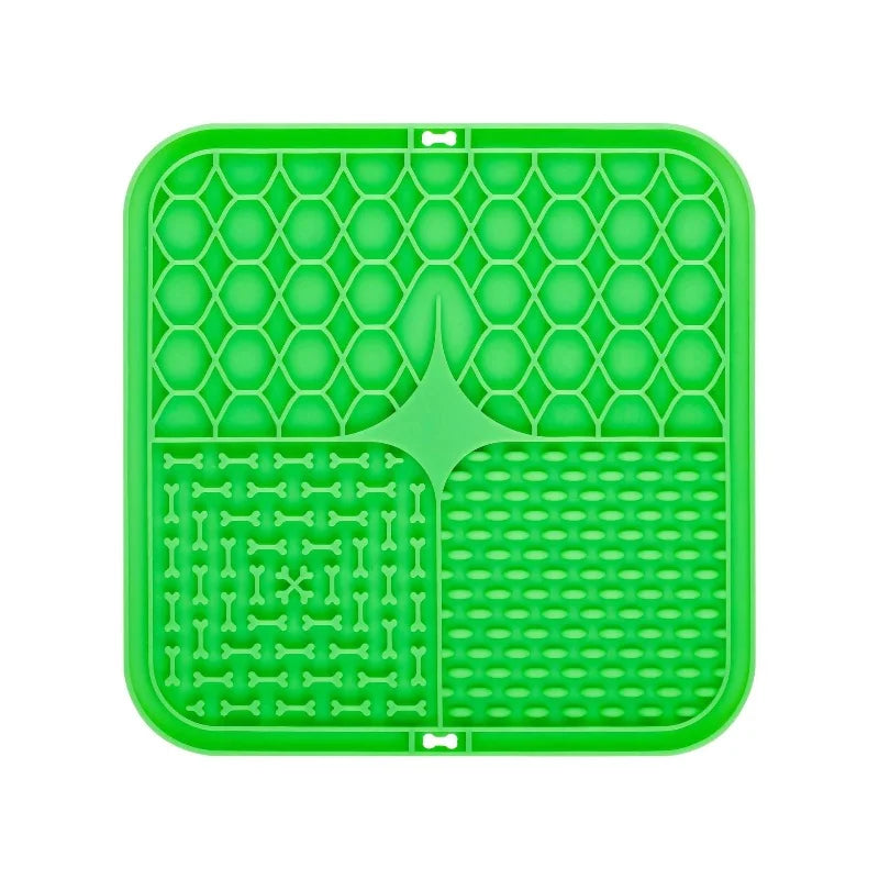 Slow Feeder Lick Mat for Dogs – Suction Silicone Pad