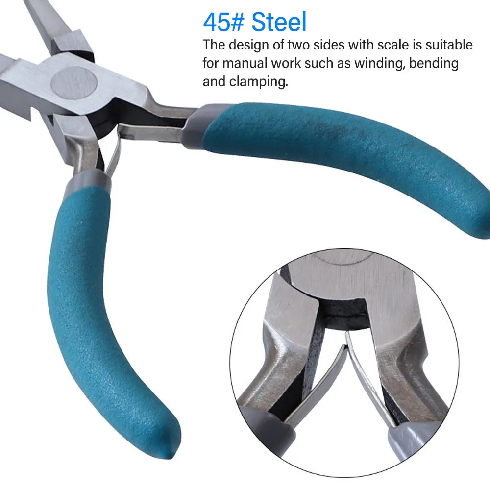 6-Inch Double Square Nose Wire Looping Pliers 2-8mm Scale Wire Looping Pliers Nixie
