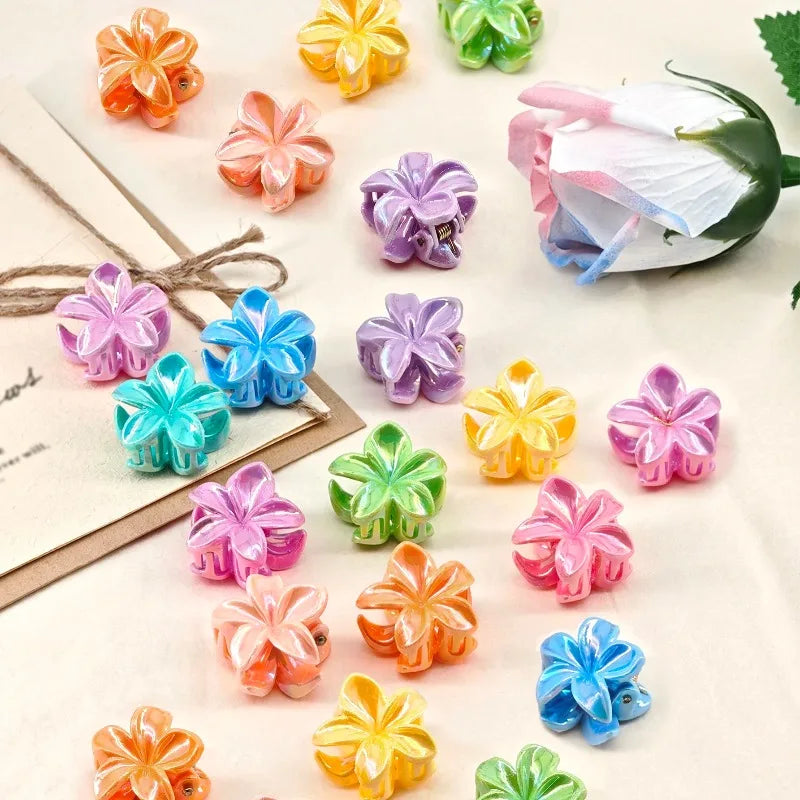10pcs Daffodil Flower Hair Clips Y2K Bohemian Braiding Cuffs Floral Hair Clips Nixie