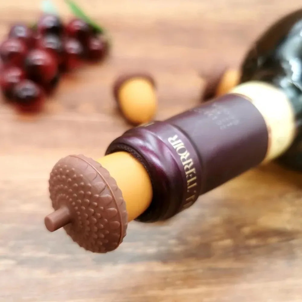Pine Cone Wine & Champagne Bottle Stopper – Brown