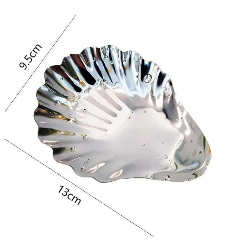 Stainless Steel Seashell Dish – Jewelry Tray & Dessert Plate Decorative Dish Tray Nixie