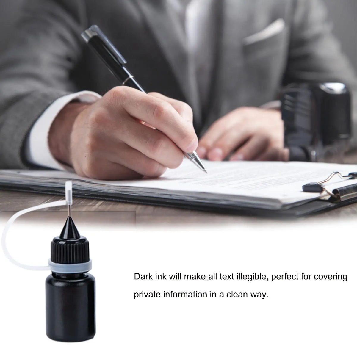 5ml Black Ink Refills for Privacy Stamp Roller – Waterproof