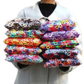 100Pcs Kids Elastic Nylon Hair Ties & Headbands Set for Girls Kids Hair Accessories Nixie Random color mixing 100PCS
