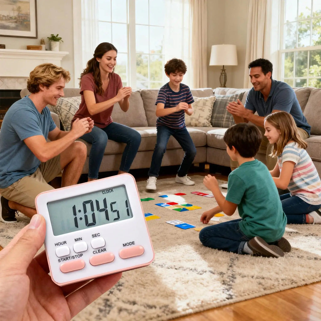 Digital Kitchen Timer Large Display 24-Hour Countdown Alarm