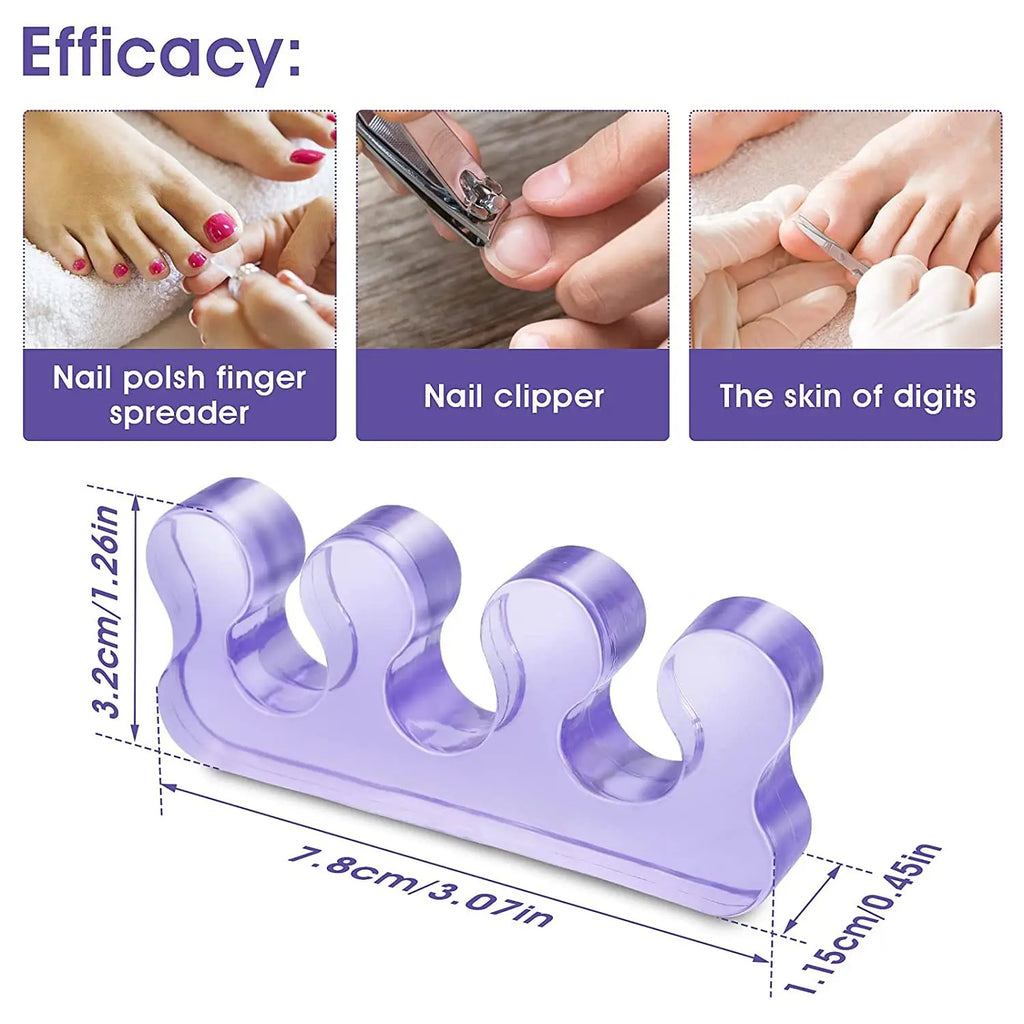 Silicone Toe Separators Soft Gel Spacers for Pedicure | 1 Pair Toe Separators Nixie
