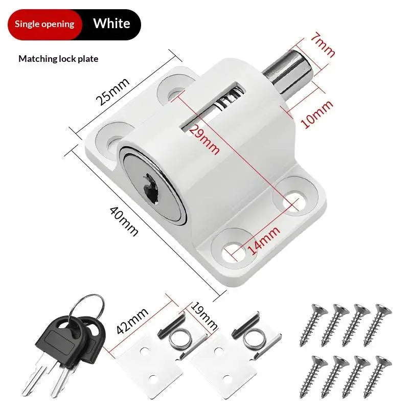Sliding Door Window Lock Set + 2 Keys – Child Safety Lock