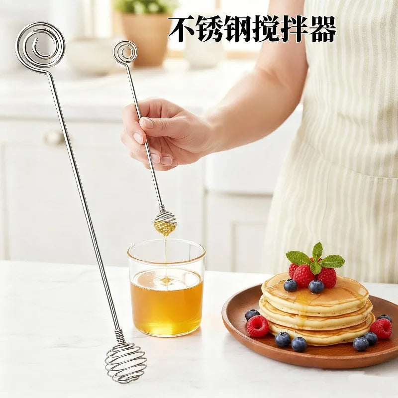 304 Stainless Steel Manual Mixer – Egg Beater & Cocktail Stirrer Manual Kitchen Mixer Nixie
