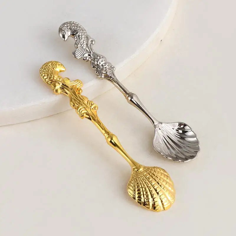 Retro Royal Style Dessert Coffee Spoon – Zinc Alloy Flatware Decorative Flatware Spoon Nixie