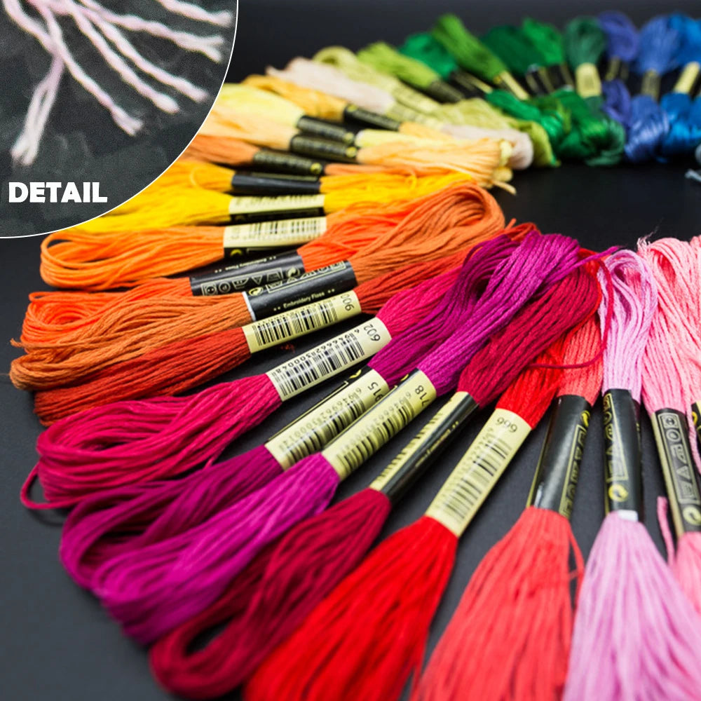 447 Pcs Mix Color Embroidery Floss Kit – Cotton Cross Stitch Thread