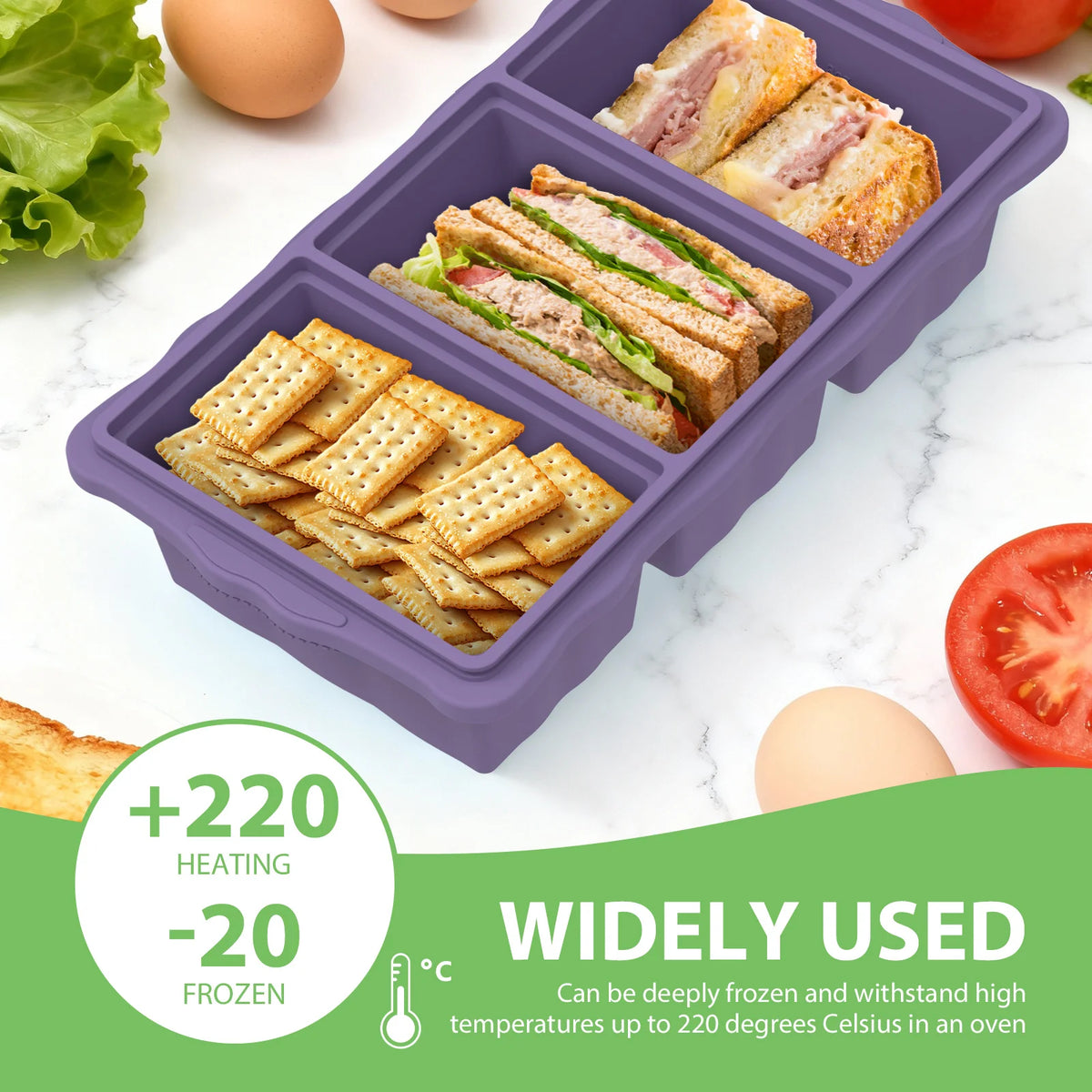 Silicone Freezer Tray with Lid – 3-Cup Soup & Meal Prep Mold Silicone Freezer Tray Nixie