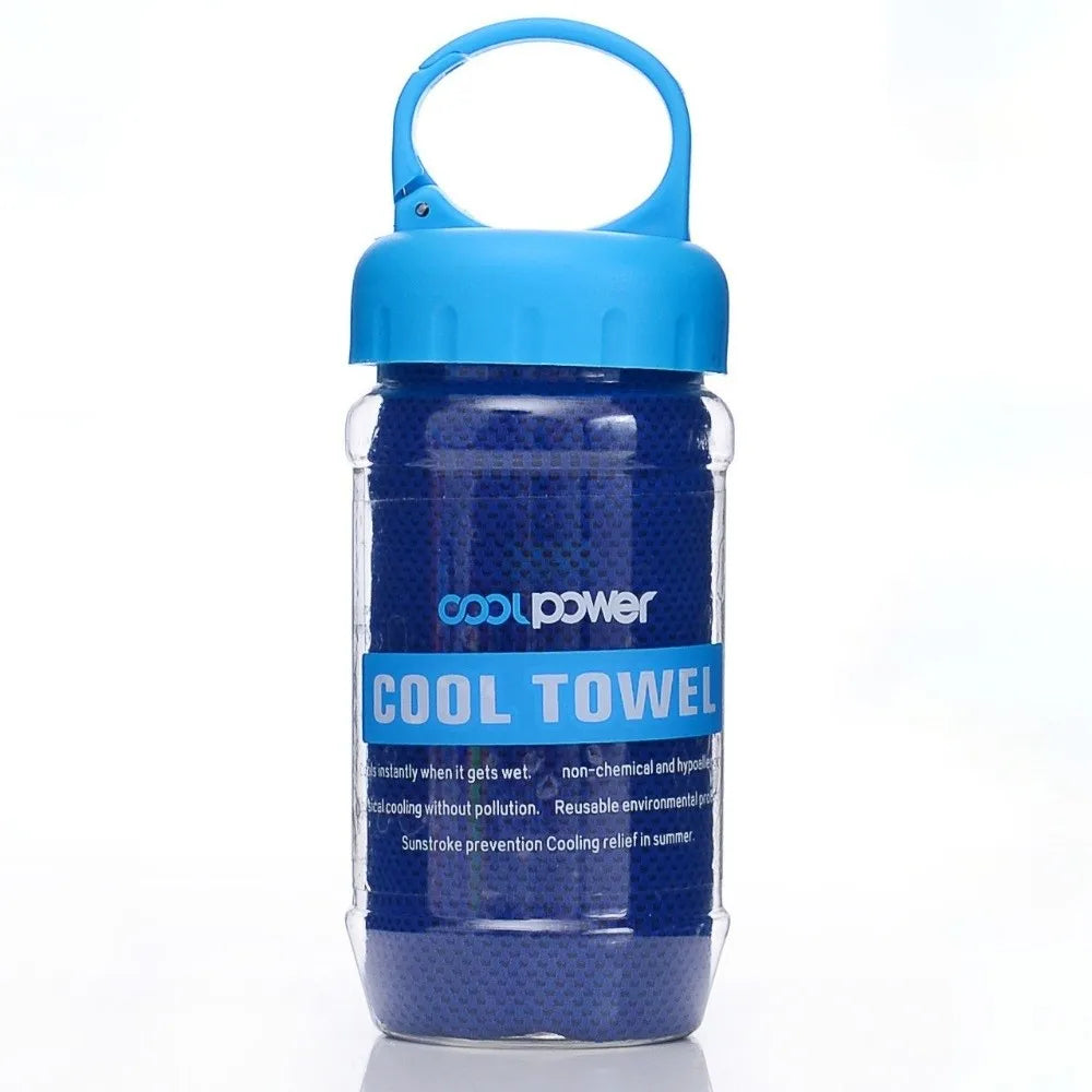 Cooling Towel UPF 50 Quick-Dry Microfiber Sports Towel 100×30cm Cooling Sports Towel Nixie Blue