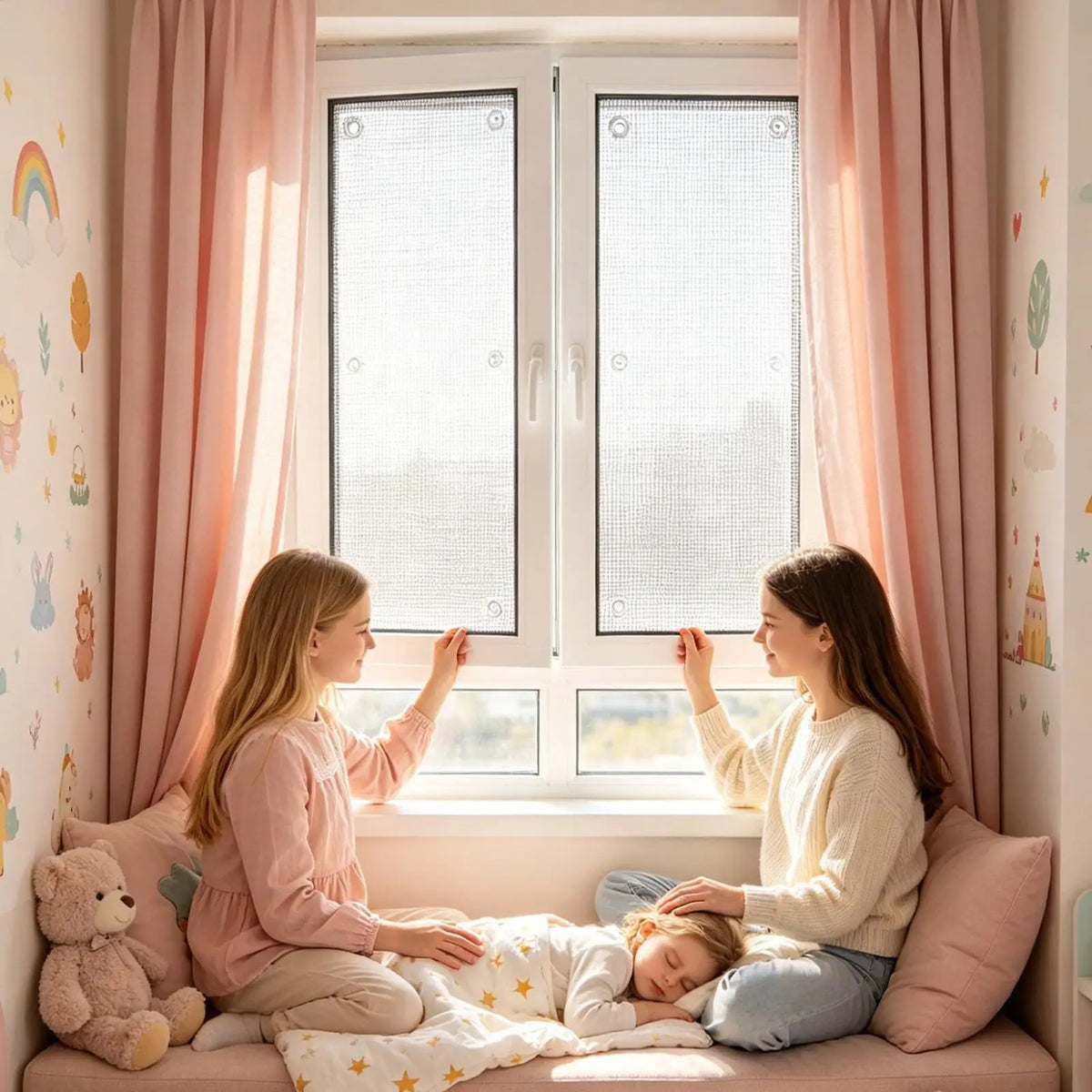 UV Blocking Window Film Reusable Blackout Suction Cup Sunshade