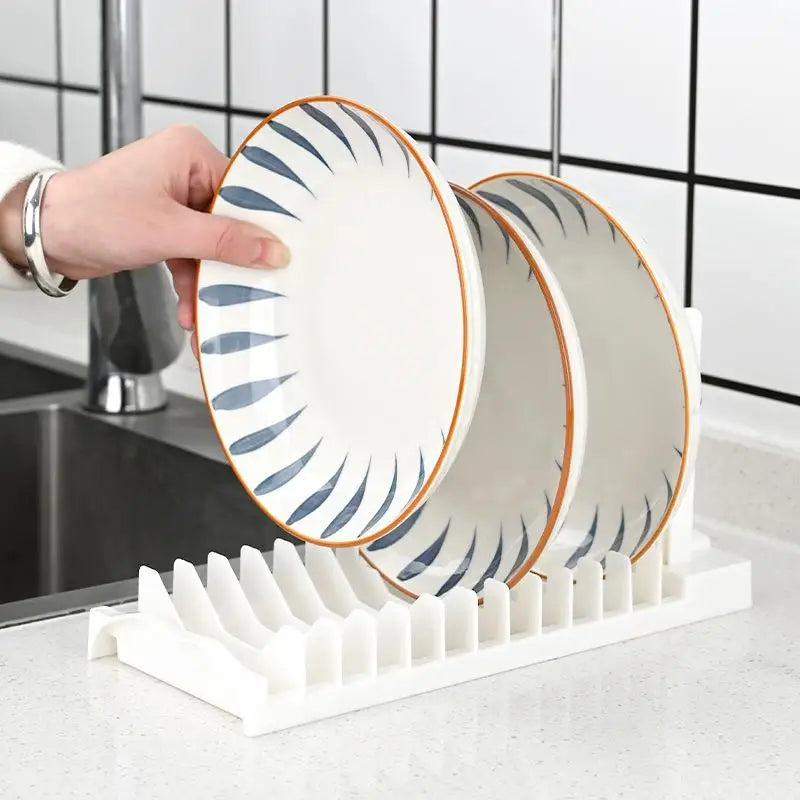 Kitchen Dish Drying Rack – Multi-Slot Countertop Plate Holder Dish Drying Rack Nixie