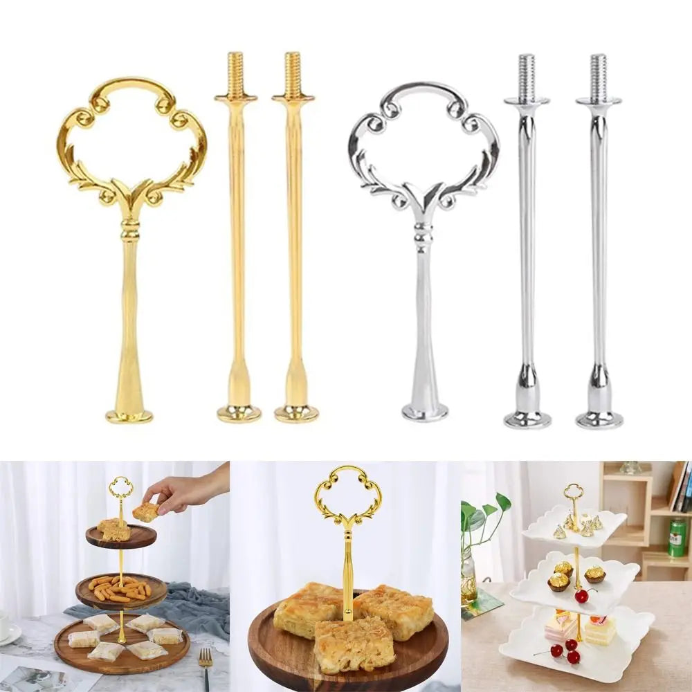 2 & 3 Tier Zinc Alloy Cake Plate Stand – Cupcake Dessert Holder Cake Plate Stand Nixie