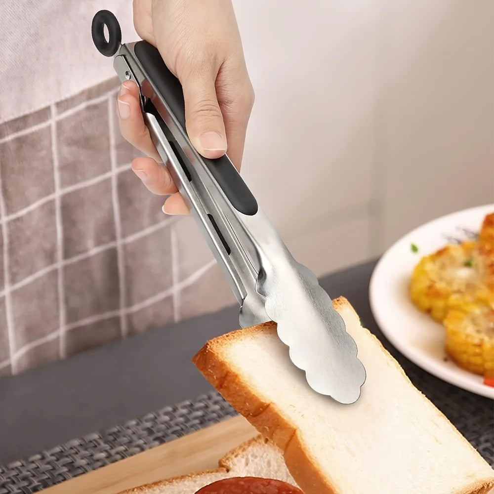 Stainless Steel Kitchen Tongs Set – 9" & 12" Locking BBQ Clips Kitchen Tongs Set Nixie