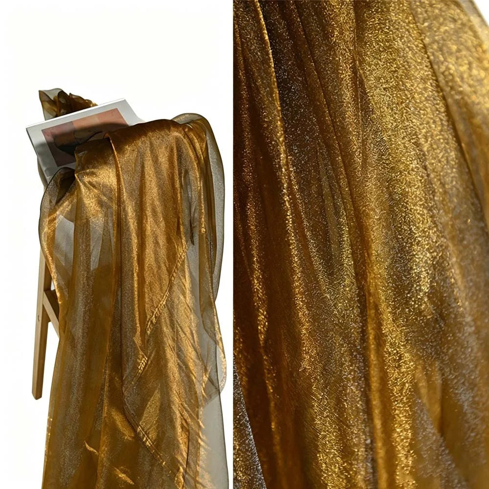 Two-Tone Gradient Organza Laser Fabric 150x100cm Polyester