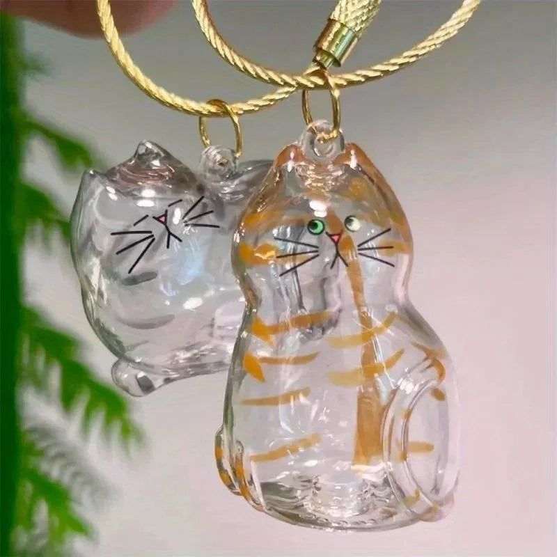 Cat Fur Keepsake Capsule Keychain – Pet Hair Charm Pendant Pet Keepsake Charm Nixie