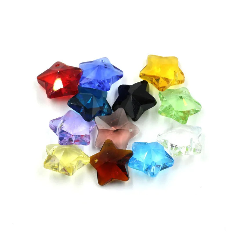 Crystal Heart Pendants & Faceted Glass Beads for DIY Jewelry