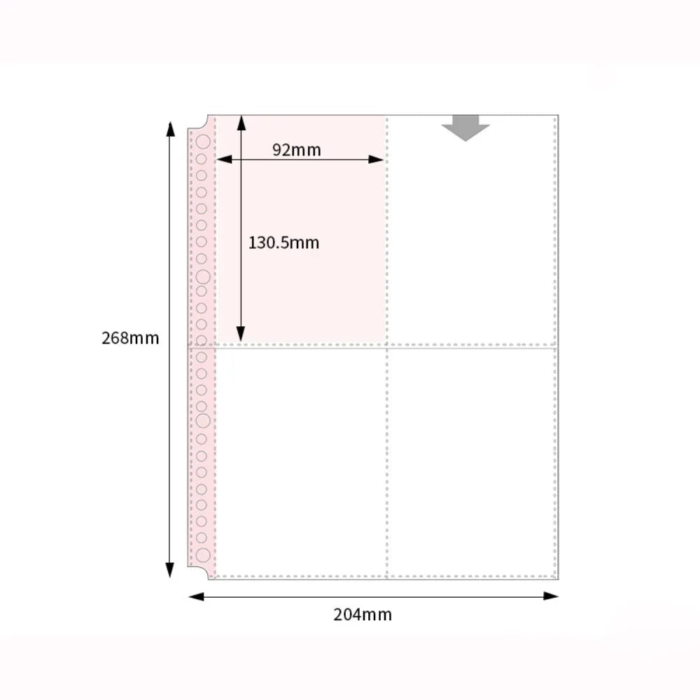 B5 Photocard Binder Sheets Transparent Acid-Free PP Sleeves