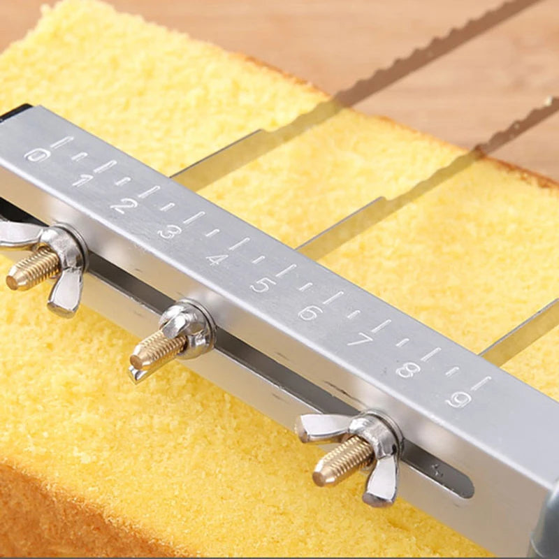 Adjustable Stainless Steel Cake Leveler Slicer – 3 Blades Cake Leveler Slicer Nixie
