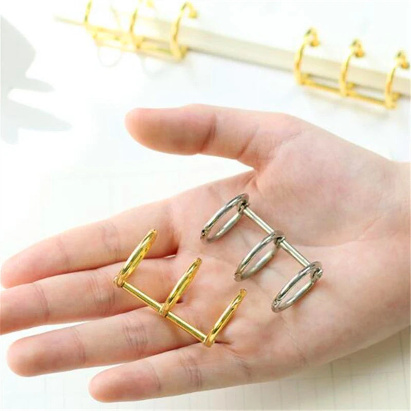 3-Ring Metal Loose-Leaf Binder Rings A5 A6 DIY Notebook Organizer Loose-Leaf Binder Rings Nixie