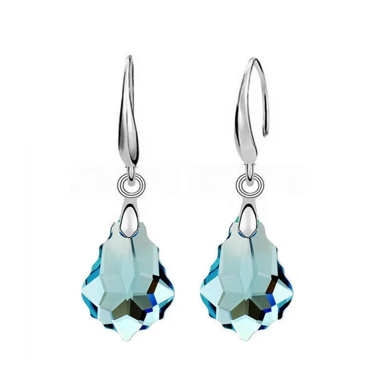 Navy Blue Teardrop Crystal Stud Earrings – Zinc Alloy Crystal Stud Earrings Nixie