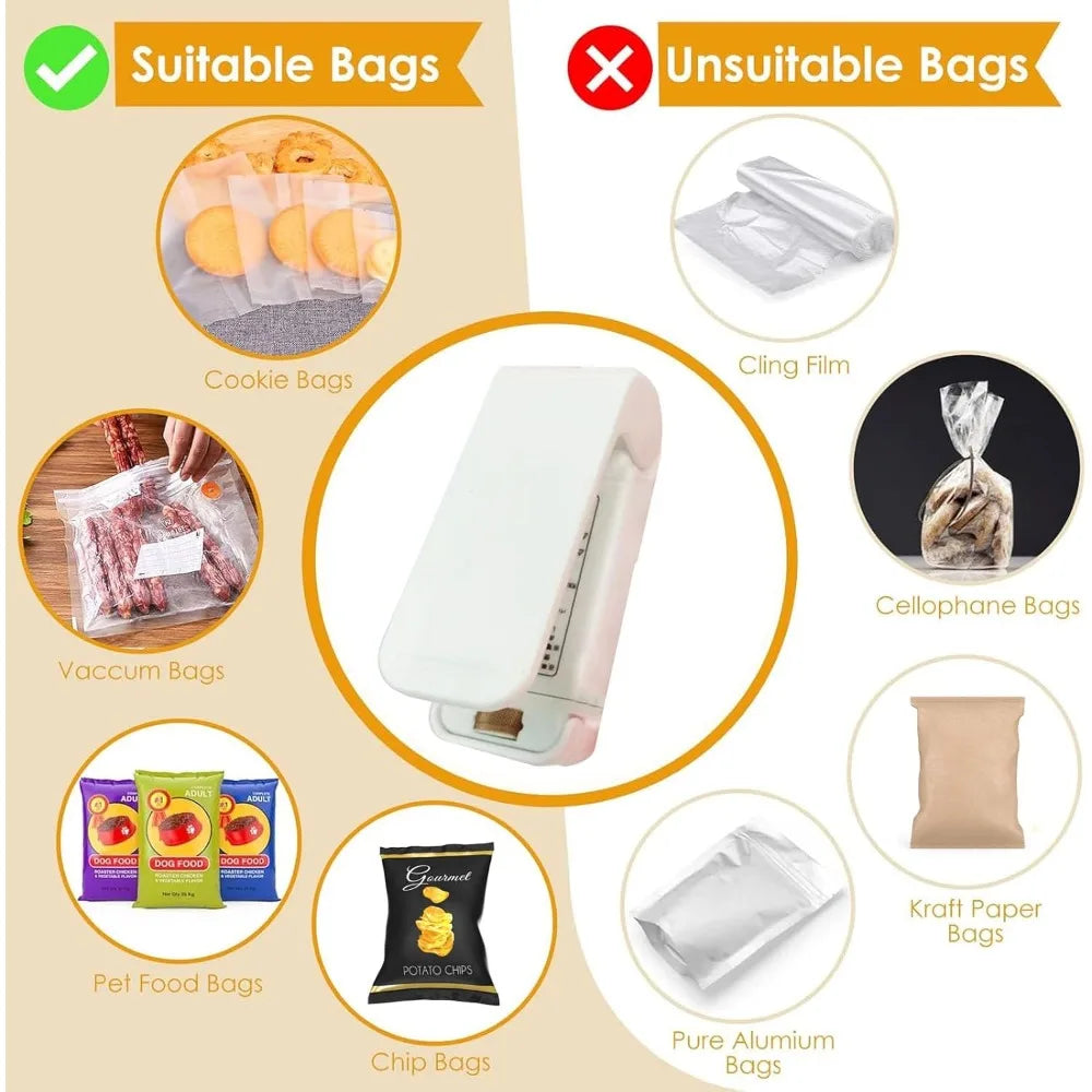 Mini Handheld Heat Sealing Machine for Snack & Food Bags Bag Sealing Machine Nixie
