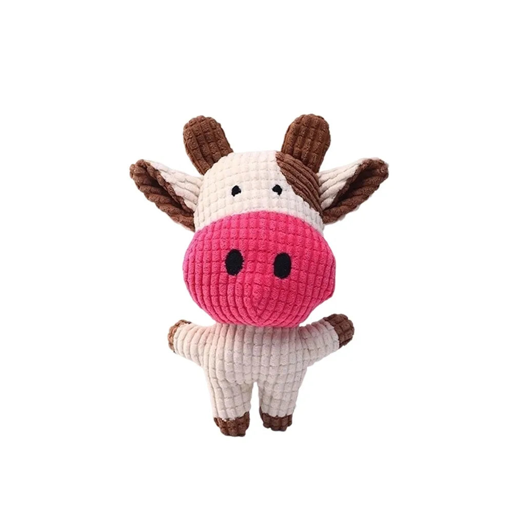 Soft Plush Interactive Dog Chew Toy – Squeaky Companion