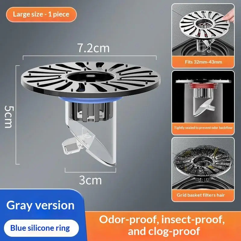 Anti-Odor Floor Drain Cover with Removable Filter Basket Floor Drain Cover Nixie A3