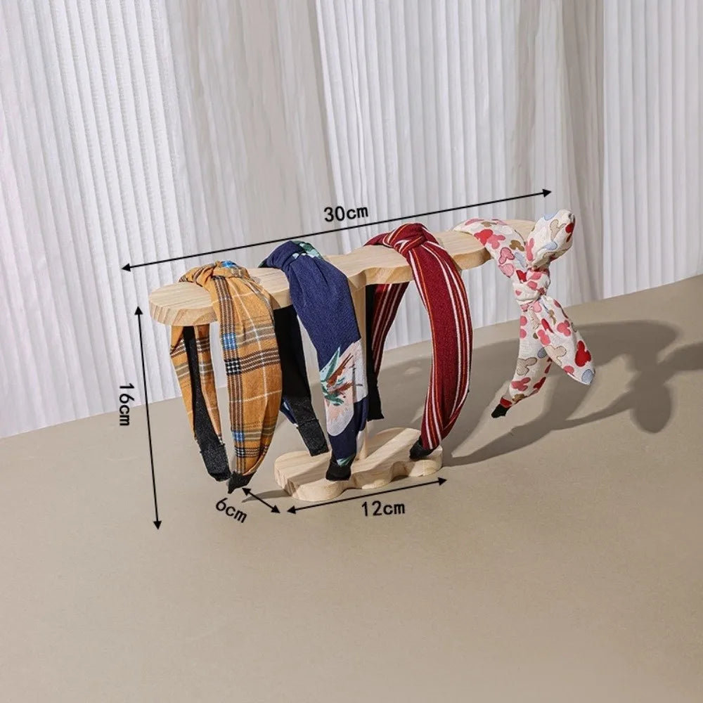 Wood Headband Stand – Large Capacity Hair & Jewelry Organizer