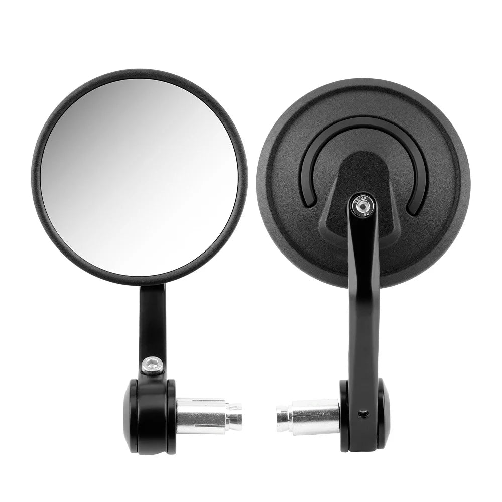 KEMITOUR Round Bar End Mirrors E-Mark CNC Aluminum 7/8" Universal Motorcycle Bar End Mirrors Nixie Round