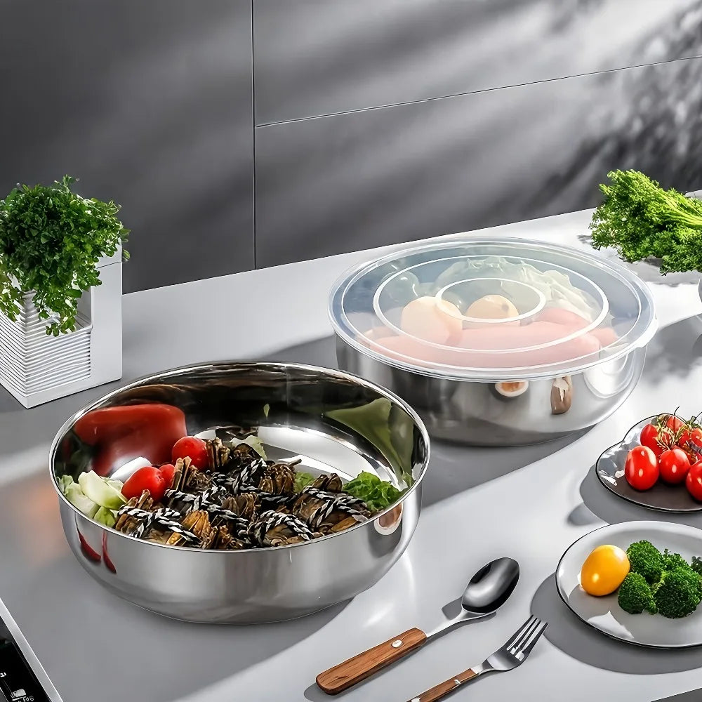 Large Stainless Steel Mixing Bowl – Dough, Salad & Soup Stainless Steel Mixing Bowl Nixie