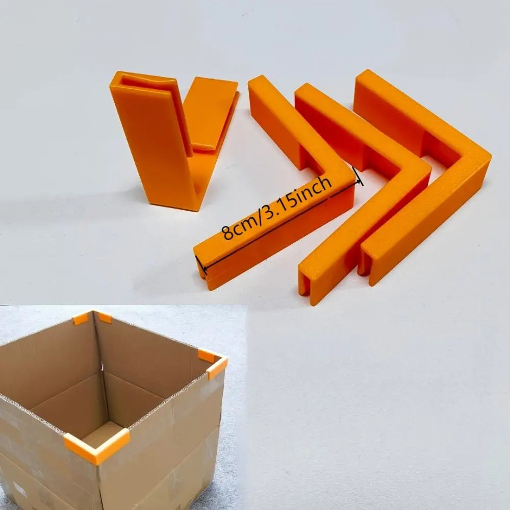 4Pcs L-Shaped Cardboard Corner Clips – Reusable Box Edge Clamps Corner Reinforcement Clips Nixie