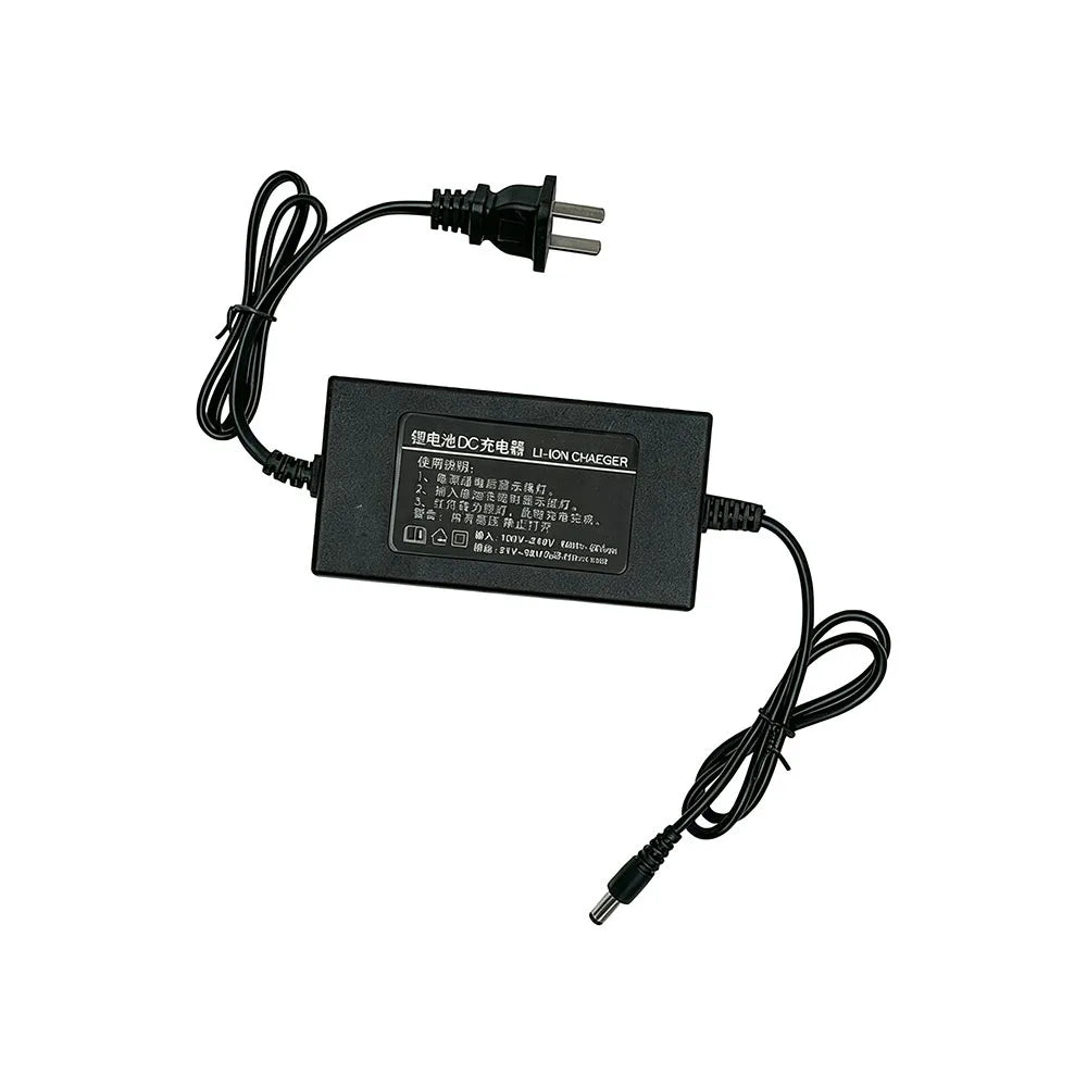 21V 2.0A Lithium Battery Charger for Power Tools – DC Barrel Power Tool Charger Nixie Black-